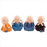 Homeoculture set of 4 laughing buddha [Polyresin] - 0.5